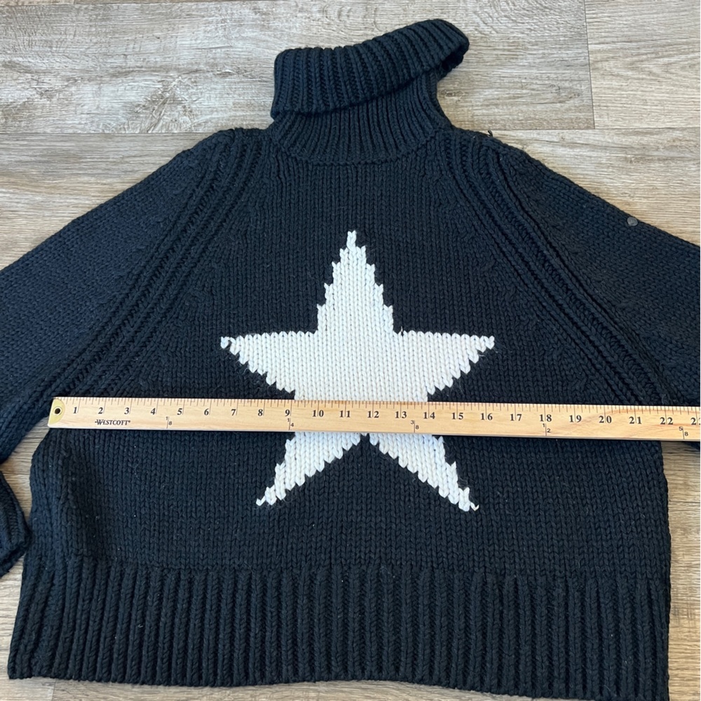 Goldbergh Beauty Knit Star Sweater in Black with White Star Wool Blend - Picture 7 of 10